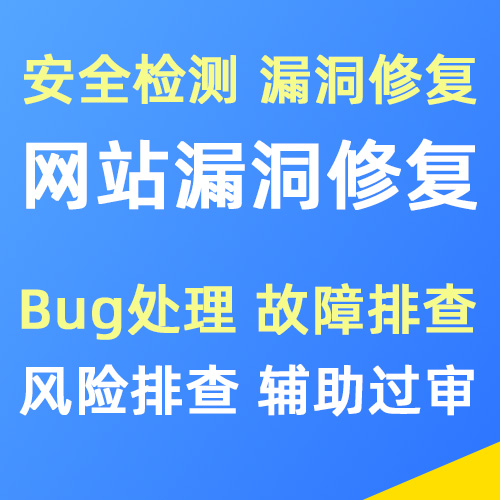 网站漏洞修复服务 安全检测 故障排查 bug处理